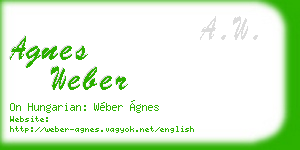 agnes weber business card